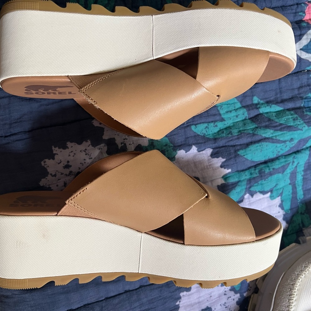 Sorel wedge slide sandals